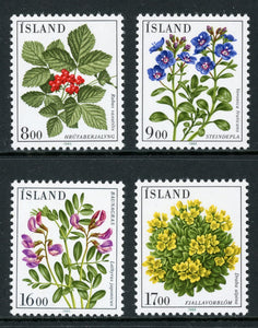 Iceland Scott #602-605 MNH Flowers FLORA CV$5+