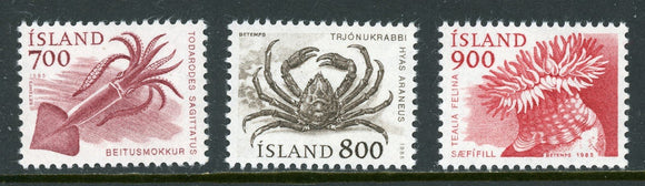 Iceland Scott #610-612 MNH Marine Life FAUNA $$