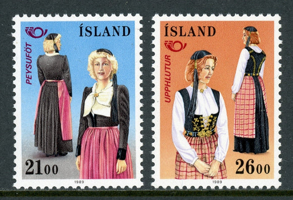 Iceland Scott #673-674 MNH Nordic Cooperation Folk Costumes CV$3+