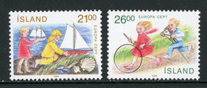 Iceland Scott #675-676 MNH Europa 1989 Children Playing CV$10+