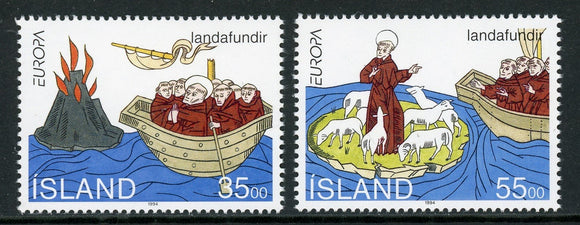 Iceland Scott #780-781 MNH Europa 1994 Voyages of St. Brendan CV$5+