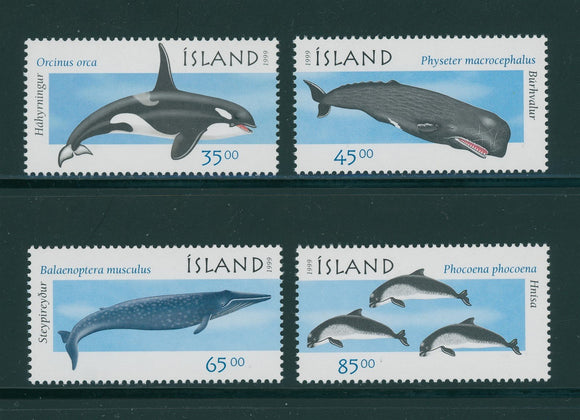 Iceland Scott #873-876 MNH Whales FAUNA CV$8+