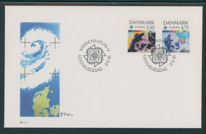 Denmark Scott #936-937 FIRST DAY COVER Europa 1991 Space $$