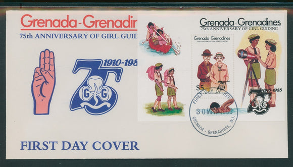 Grenada Grenadines Scott #661 FIRST DAY COVER Girl Guides 75th ANN $$