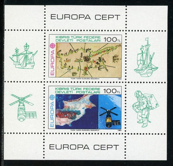 Northern Cyprus Scott #127 MNH S/S Europa '83 Skylab CV$60+