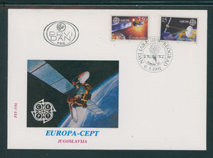 Yugoslavia Scott #2096-2097 FIRST DAY COVER Europa 1991 Space $$