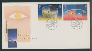 Great Britain Scott #1375a//1377a FIRST DAY COVER PAIRS Europa 1991 Space $$