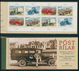 Iceland Scott #759b MNH BOOKLET Mail Transport Vehicles CV$30+