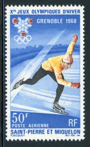 ST. PIERRE & MIQUELON MNH: Scott #C37 50Fr Grenoble OLYMPICS CV$9+