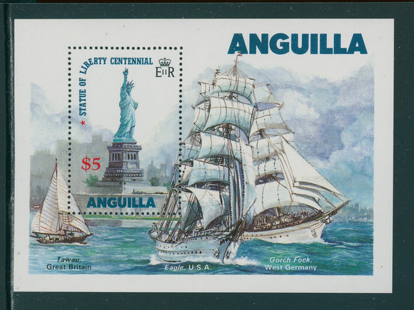 Anguilla Scott #663 MNH S/S Statue of Liberty Centennial CV$9+