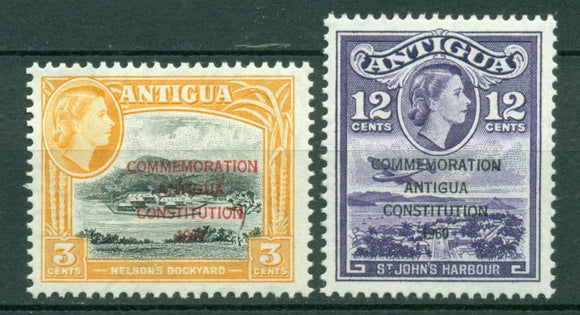 Antigua Scott #125-126 MNH OVPT Antigua Constitution $$