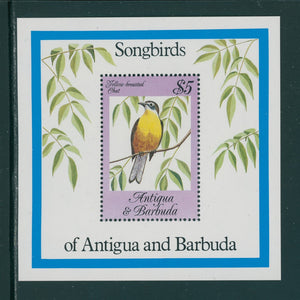 Antigua Scott #778 MNH S/S Songbirds FAUNA CV$4+