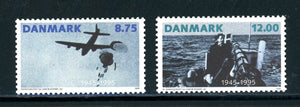 Denmark Scott #1028-1029 MNH Liberation of Denmark, WW II 50th ANN CV$10+