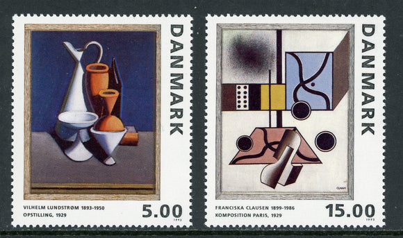 Denmark Scott #996-997 MNH Cubist Paintings CV$9+