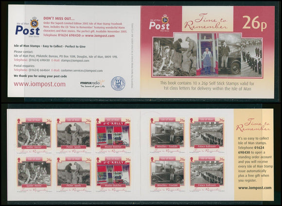 Isle of Man Scott #1114a SA BOOKLET Time to Remember 26p CV$10+