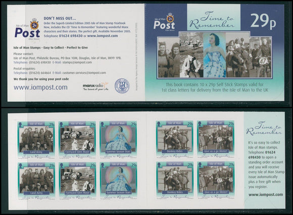Isle of Man Scott #1119a SA BOOKLET Time to Remember 29p CV$11+