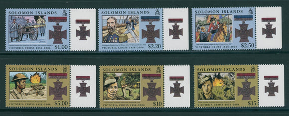 Solomon Islands Scott #1056-1061 MNH Victoria Cross Medal 150th ANN CV$15+ os1