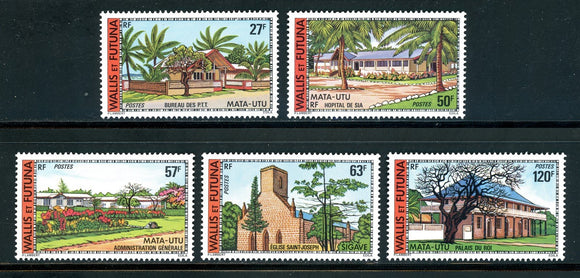 Wallis & Futuna Scott #200-204 MNH Historical Places Mata-Utu CV$18+
