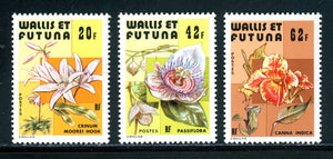 Wallis & Futuna Scott #235-237 MNH Flowers FLORA CV$4+