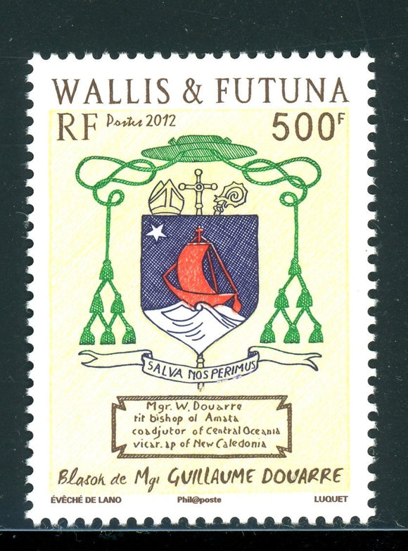 Wallis & Futuna Scott #715 MNH Arms of Bishop Guillaume Douarre CV$11+