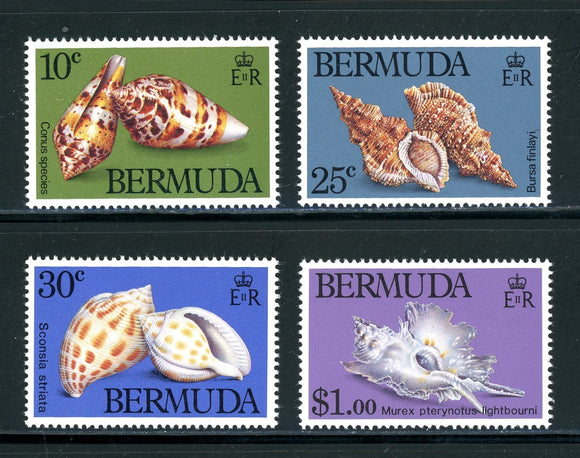 Bermuda Scott #419-422 MNH Sea Shells FAUNA CV$7+