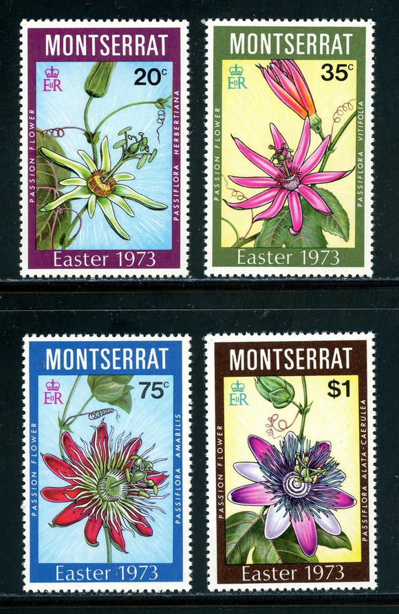 Montserrat Scott #288-291 MNH Easter 1973 Flowers CV$4+