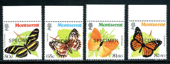 Montserrat Scott #441-444 MNH SPECIMEN Butterflies Insects FAUNA $$