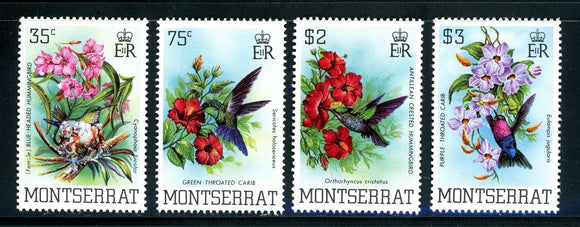 Montserrat Scott #497-500 MNH Hummingbirds on Local FLORA CV$9+
