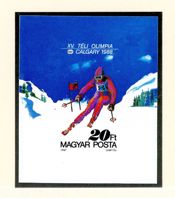 Hungary Scott #3100 IMPERF MNH S/S OLYMPICS 1988 Calgary CV$20+