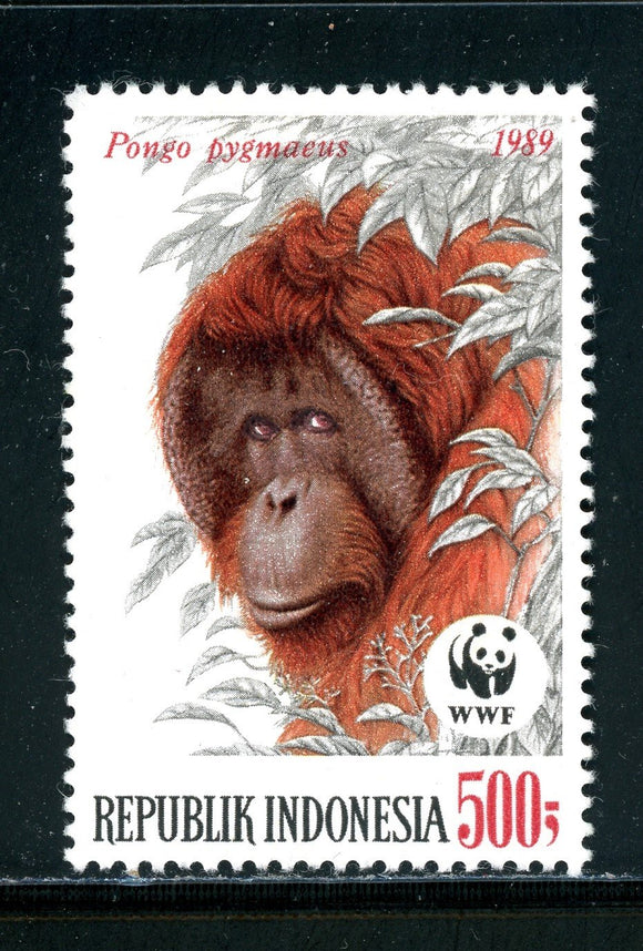 Indonesia Scott #1383 MNH World Wildlife Fund Orangutan 500r CV$7+ ISH-1