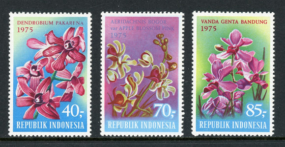 Indonesia Scott #944-946 MNH Orchids Flowers FLORA CV$12+ ISH-1
