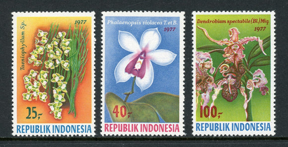 Indonesia Scott #1010-1012 MNH Orchids Flowers FLORA CV$7+ ISH-1