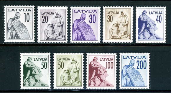 Latvia Scott #318-326 MNH Monuments CV$8+ ISH-1