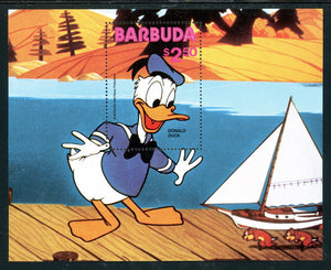 Barbuda Scott #487 MNH S/S Walt Disney Characters at Sea CV$14+
