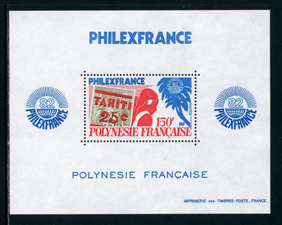 French Polynesia Scott #361a MNH S/S PHILEXFRANCE '82 CV$16+