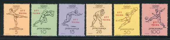 Trieste Zone B MNH Scott #51-56 OLYMPICS 1952 Helsinki Sports CV$52+