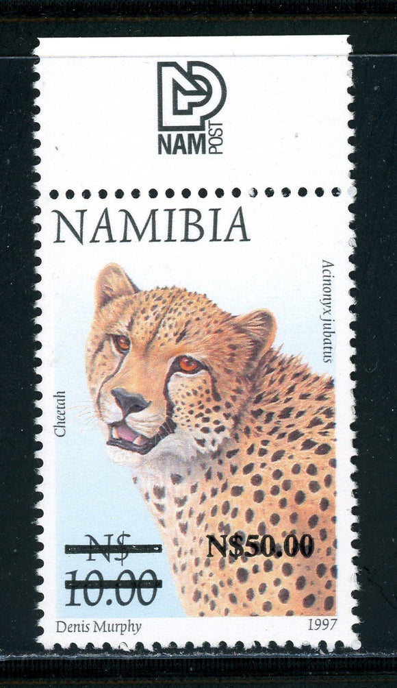 Namibia Yvert 1063a MNH $N50 on N$10 Cheetah Fauna 1997 Definitive SCHGs $150€