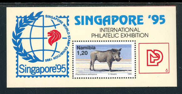 Namibia Scott #791 MNH S/S Singapore '95 Stamp EXPO Wart Hog $$