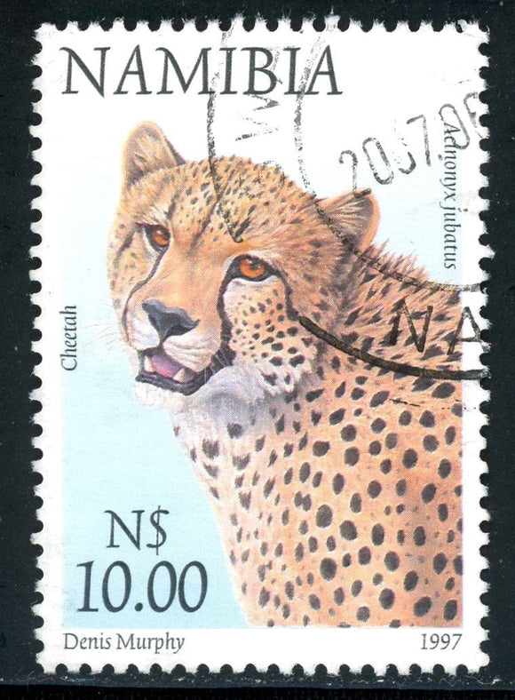 Namibia Scott #870 USED Cheetah $10 FAUNA $$
