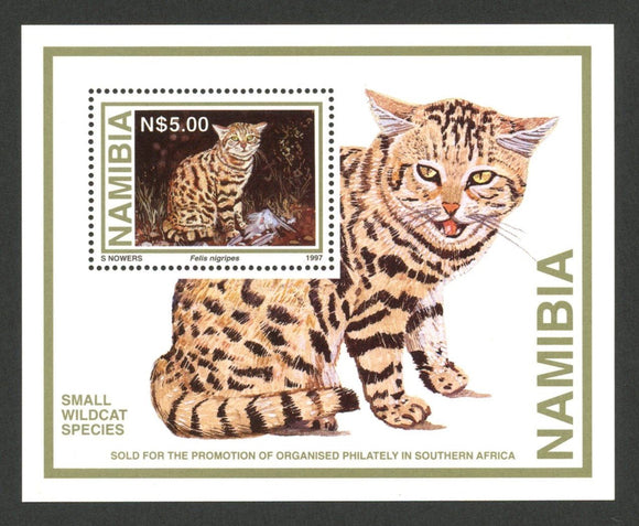 Namibia note after Scott #828 MNH S/S Wild Cats FAUNA Philately CV$2+