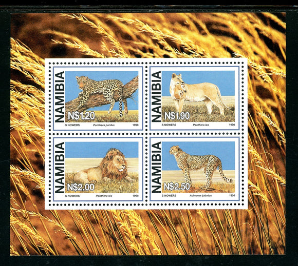 Namibia Scott #881a MNH S/S Wild Cats FAUNA CV$3+
