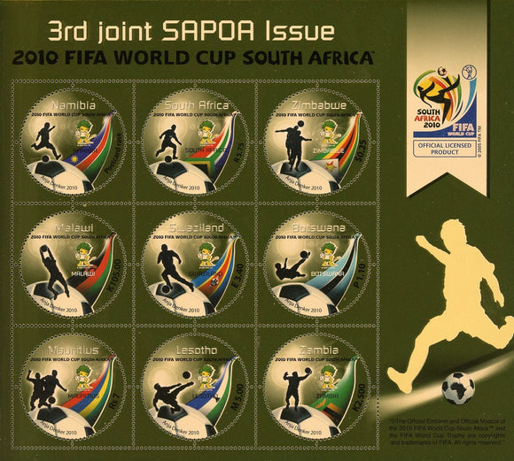 Namibia note after Scott #1188 MNH S/S SAPOA JT ISSUE 2010 World Cup $$