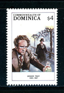 Dominica Scott #1098 MNH Spencer Tracy, Entertainer CV$2+