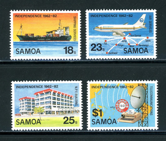 Samoa Scott #571-574 MNH Independence 20th ANN CV$4+
