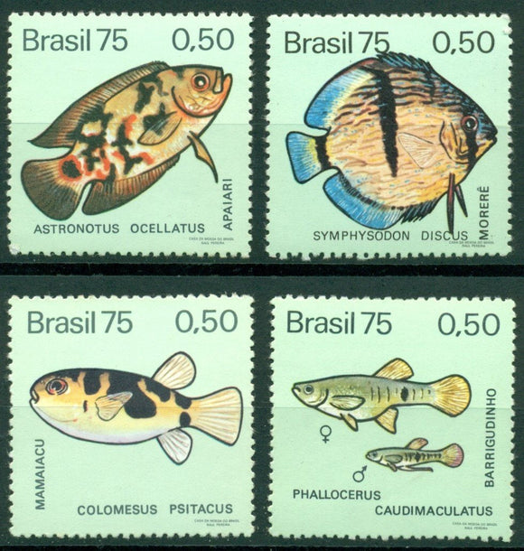 Brazil Scott #1390-1393 MNH Fish FAUNA $$