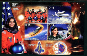Gambia Scott #2727 MNH S/S Kalpana Chawla Challenger Space Shuttle Crew CV$8+