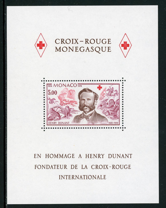 Monaco Scott #1137 MNH S/S Henri Dunant and Red Cross CV$4+