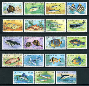 St. Vincent Scott #407-425 MNH 1975 Marine Life Definitive Set COMPLETE CV$30+