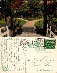 1913 Postcard from Seattle of Mercer Island sent to Wisconsin $