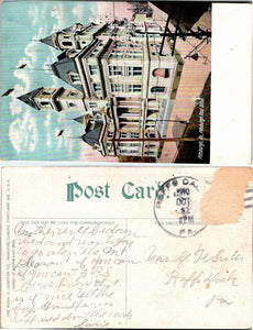 1910 Postcard of Pittsburgh Post Office sent to Ruffsdale Pennsylvania $